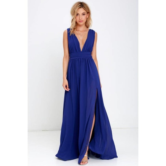 Lulus Dresses & Skirts - Lulu's Heavenly Hues Maxi Dress Royal Blue XL